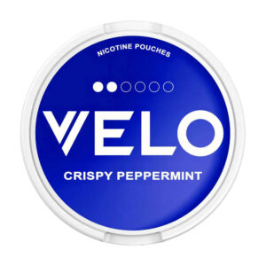 Velo Crispy Peppermint 6mg Nicotine Pouches — 6mg nicotine per pouch, slim format, 20 pouches