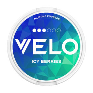 Velo Icy Berries 10mg Nicotine Pouches — 10mg nicotine per pouch, slim format, 20 pouches