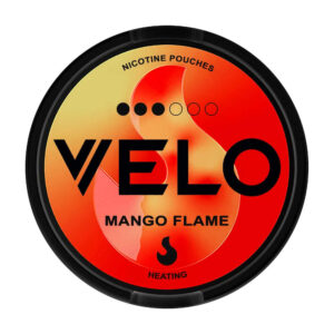 Velo Mango Flame 10mg Nicotine Pouches — 10mg nicotine per pouch, slim format, 20 pouches
