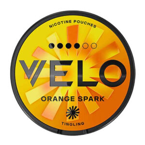 VELO - Orange Spark — 10.9mg nicotine per pouch, slim format, 20 pouches
