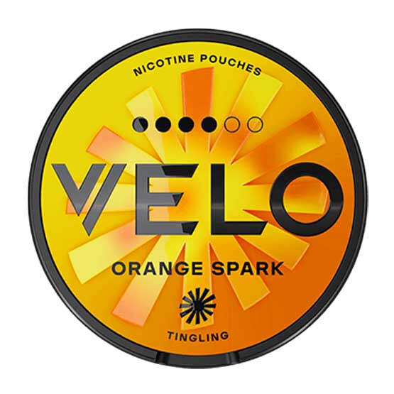 VELO - Orange Spark — 10.9mg nicotine per pouch, slim format, 20 pouches