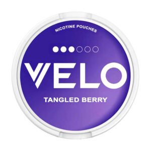 Velo Tangled Berry 8mg Nicotine Pouches — 8mg nicotine per pouch, slim format, 20 pouches