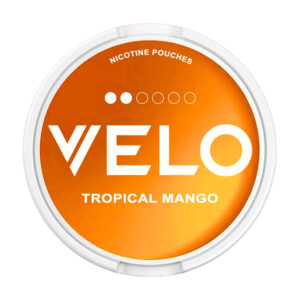 Velo Tropical Mango 6mg Nicotine Pouches — 6mg nicotine per pouch, slim format, 20 pouches