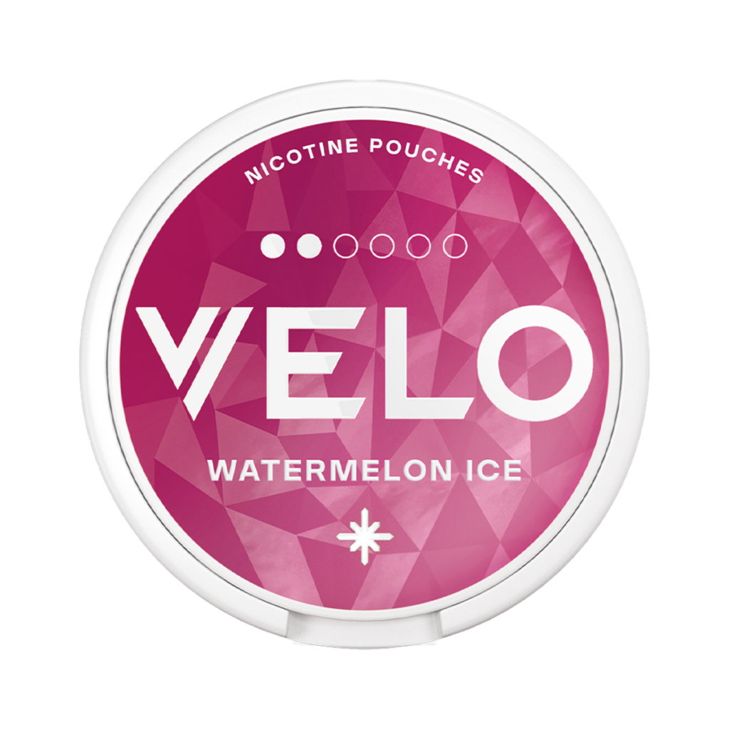 VELO Watermelon Ice Mini 6mg — 6mg nicotine per pouch, mini format, 15 pouches