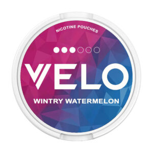 Velo Wintry Watermelon 10mg Nicotine Pouches — 10mg nicotine per pouch, slim format, 20 pouches