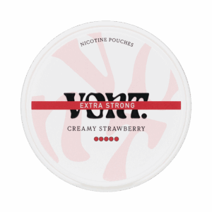Vont Creamy Strawberry Extra Strong 12mg — 12mg nicotine per pouch, slim format, 20 pouches