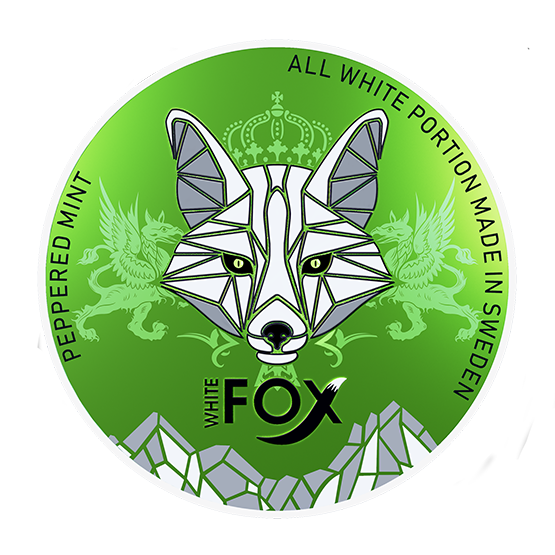 White Fox - Peppered Mint — 12.5mg nicotine per pouch, slim format, 20 pouches
