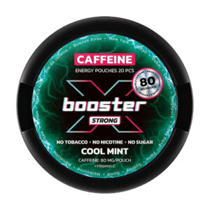 X-Booster Cool Mint 80mg Nicotine Pouches — 80mg nicotine per pouch, slim format, 20 pouches