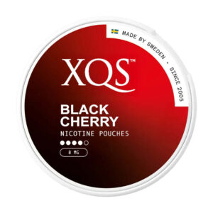 XQS Black Cherry 8mg Nicotine Pouches — 8mg nicotine per pouch, slim format, 20 pouches