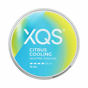 XQS Citrus Cooling 10mg — 10mg nicotine per pouch, slim format, 20 pouches