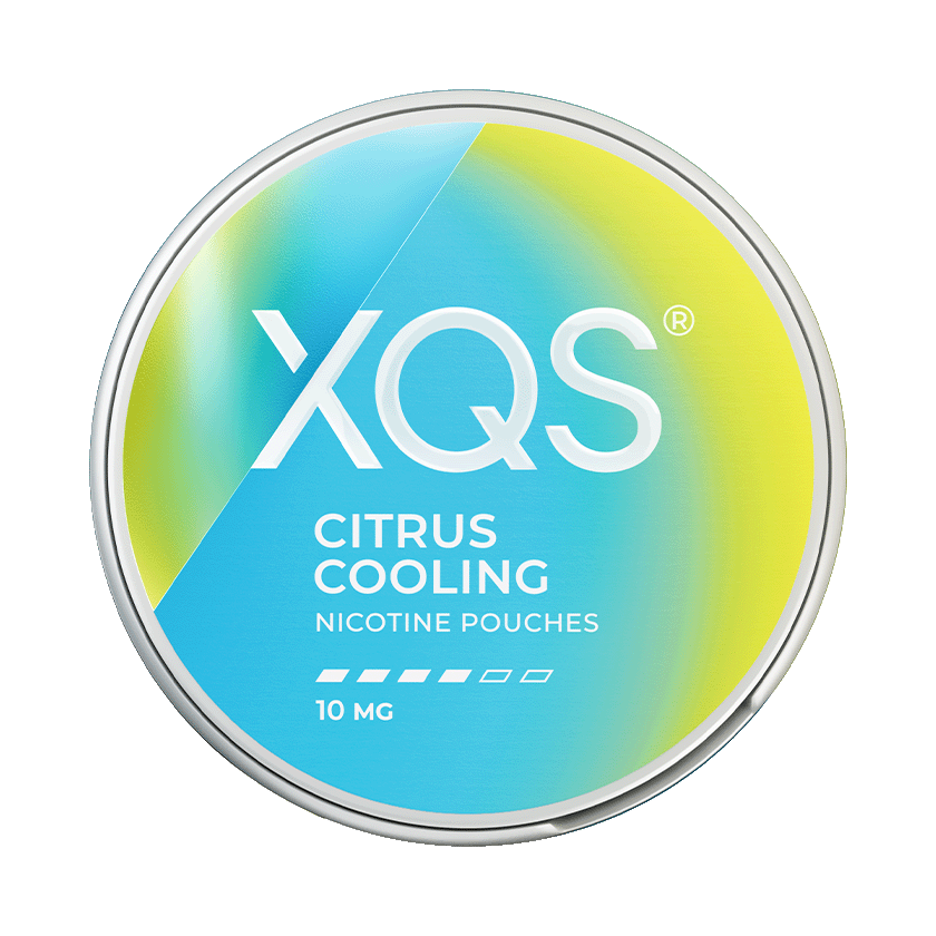 XQS Citrus Cooling 10mg — 10mg nicotine per pouch, slim format, 20 pouches