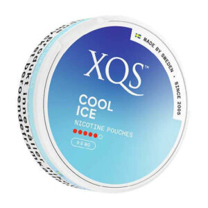 XQS - Cool Ice — 9.6mg nicotine per pouch, slim format, 20 pouches