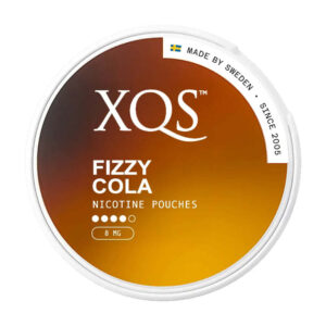XQS Fizzy Cola 8mg Nicotine Pouches — 8mg nicotine per pouch, slim format, 20 pouches