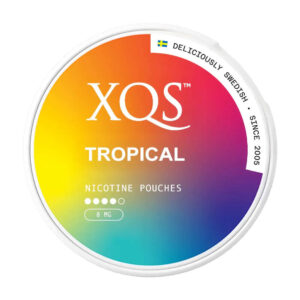 XQS Tropical 8mg Nicotine Pouches — 8mg nicotine per pouch, slim format, 20 pouches
