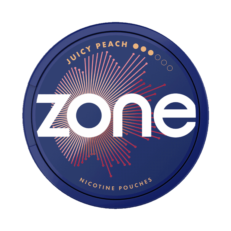 ZONE Juicy Peach 10mg Nicotine Pouches tin