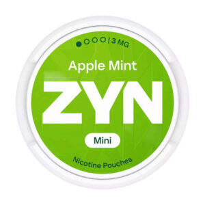 ZYN Apple Mint 3mg Nicotine Pouches — 3mg nicotine per pouch, mini format, 20 pouches
