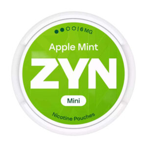ZYN Apple Mint 6mg Nicotine Pouches — 6mg nicotine per pouch, mini format, 20 pouches