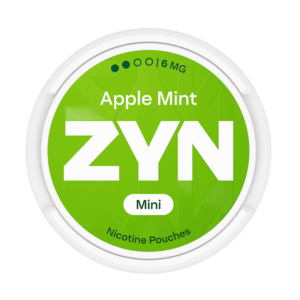 ZYN Apple Mint Mini 6mg — 6mg nicotine per pouch, mini format, 20 pouches