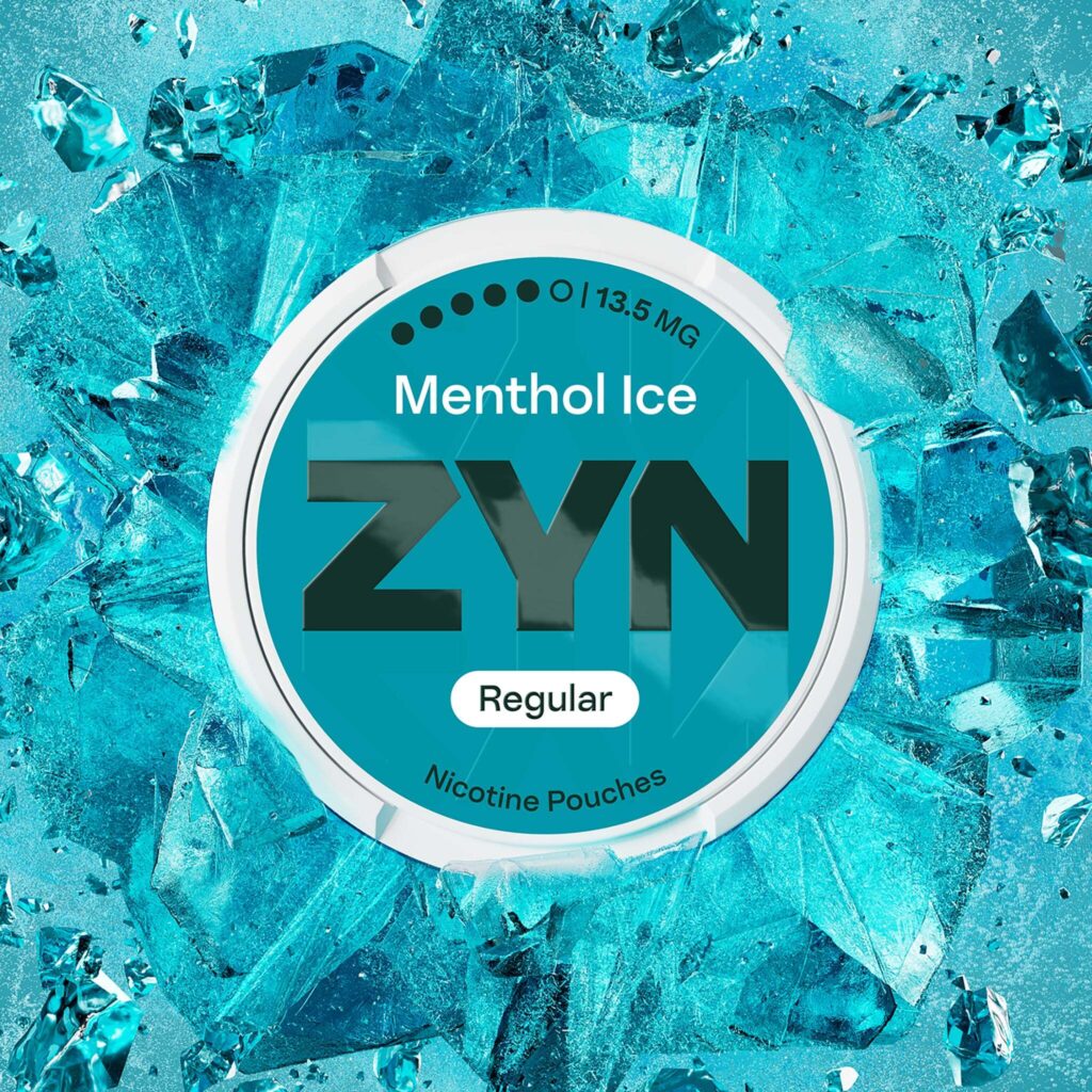 ZYN Menthol Ice 13.5mg — 13.5mg nicotine per pouch, slim format, 21 pouches