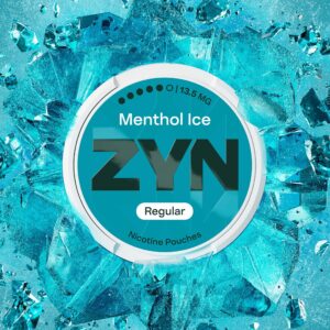 ZYN Menthol Ice 13.5mg — 13.5mg nicotine per pouch, slim format, 21 pouches
