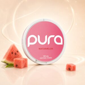 Pura Watermelon 180mg caffeine pouch tin