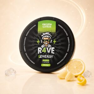RAVE Frozen Citrus 80mg caffeine pouch tin