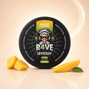 RAVE Mango Django 80mg caffeine pouch tin