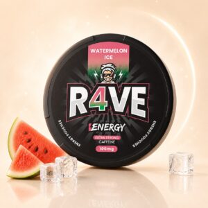 RAVE Watermelon Ice 100mg caffeine pouch tin