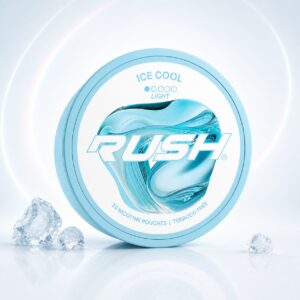 Rush Ice Cool 6mg Nicotine Pouches — 6mg nicotine per pouch, slim format, 20 pouches