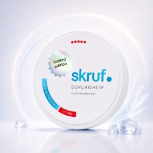 Skruf Fresh Freeze 12mg Nicotine Pouches — 12mg nicotine per pouch, slim format, 24 pouches