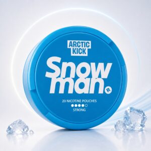 Snowman Arctic Kick 12mg Nicotine Pouches — 12mg nicotine per pouch, slim format, 20 pouches