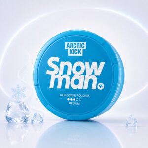 Snowman Arctic Kick 9mg Nicotine Pouches — 9mg nicotine per pouch, slim format, 20 pouches