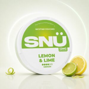 SNU Lemon & Lime 12mg Nicotine Pouches — 12mg nicotine per pouch, slim format, 20 pouches