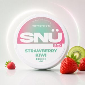 SNU Strawberry Kiwi 9mg Nicotine Pouches — 9mg nicotine per pouch, slim format, 20 pouches