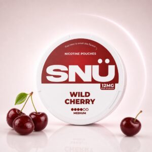 SNU Wild Cherry 12mg Nicotine Pouches — 12mg nicotine per pouch, slim format, 20 pouches