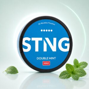 STNG Double Mint 27.5mg Nicotine Pouches — 27.5mg nicotine per pouch, slim format, 20 pouches