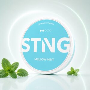 STNG Mellow Mint 9.2mg Nicotine Pouches — 9.2mg nicotine per pouch, slim format, 20 pouches
