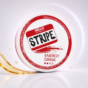 Stripe Energy Drink 10mg Nicotine Pouches — 10mg nicotine per pouch, slim format, 20 pouches
