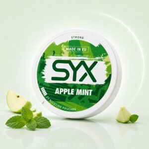 SYX Apple Mint 11.5mg Nicotine Pouches — 11.5mg nicotine per pouch, slim format, 20 pouches