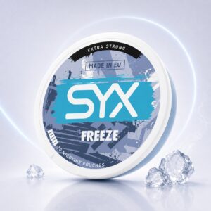 SYX Freeze 20mg Nicotine Pouches — 20mg nicotine per pouch, slim format, 20 pouches