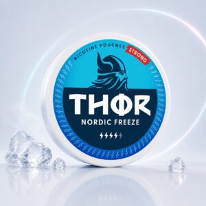 Thor Nordic Freeze 9.5mg Nicotine Pouches — 9.5mg nicotine per pouch, slim format, 20 pouches