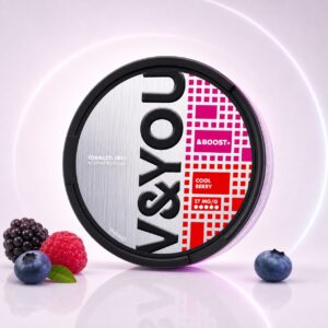 V&YOU Cool Berry 15mg Nicotine Pouches — 15mg nicotine per pouch, slim format, 20 pouches