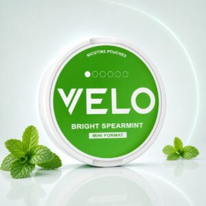 Velo Bright Spearmint 4mg Nicotine Pouches — 4mg nicotine per pouch, mini format, 15 pouches