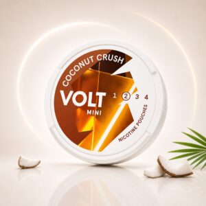 Volt Coconut Crush 7mg Nicotine Pouches — 7mg nicotine per pouch, mini format, 20 pouches