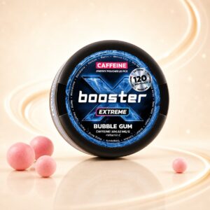 X-Booster Bubble Gum 120mg caffeine pouch tin