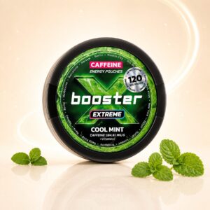 X-Booster Cool Mint 120mg caffeine pouch tin