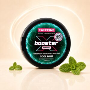 X-Booster Cool Mint 80mg caffeine pouch tin