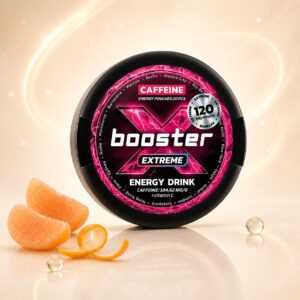 X-Booster Energy Drink 120mg caffeine pouch tin