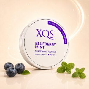 XQS Blueberry Mint 50mg caffeine pouch tin