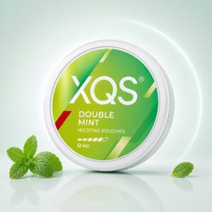 XQS Double Mint 12mg — 12mg nicotine per pouch, slim format, 20 pouches